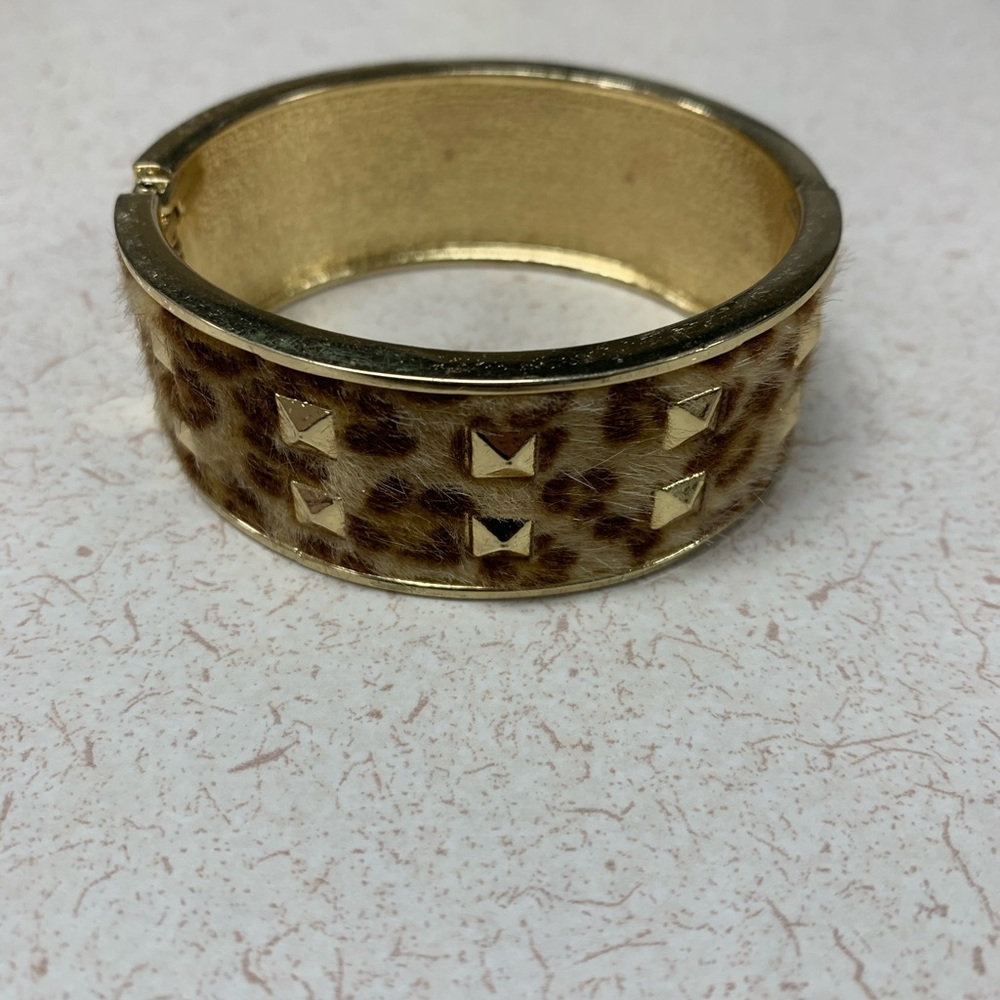 3 for $10 leopard cuff with studs NEW